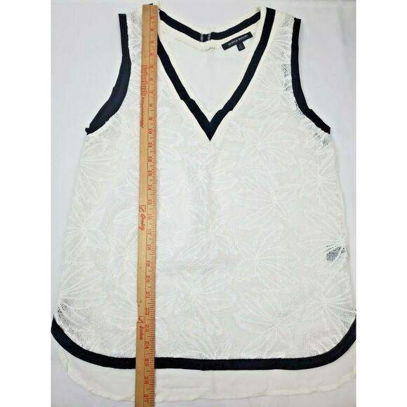Jealous Tomato Womens Top Sz S White Black Knit Floral Sport Jersey Sheer Mesh - Picture 3 of 6